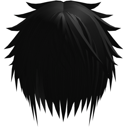 [Moe] Black Messy Emo Boy Hair Roblox item