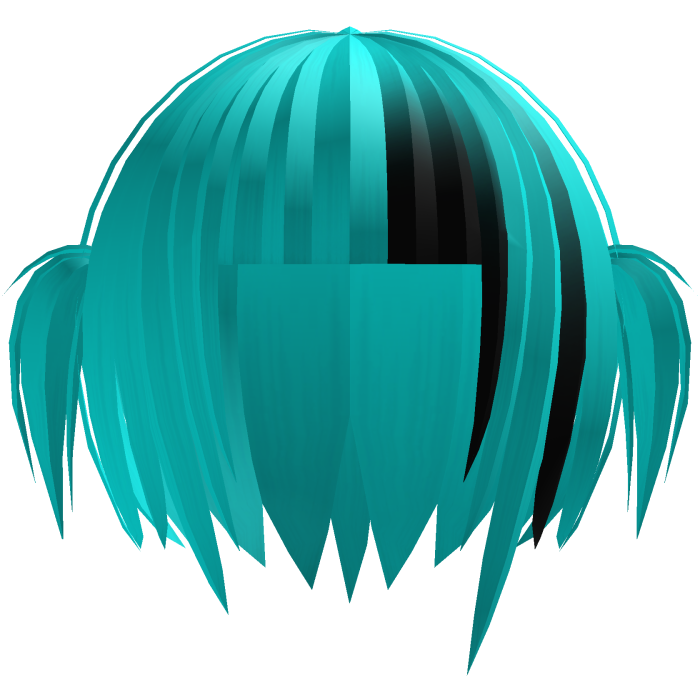 🕸️๋. ⭑ Mourning Gothic Pigtails || Cyan