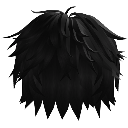 Black Fluffy Messy Layered Anime Hair 
