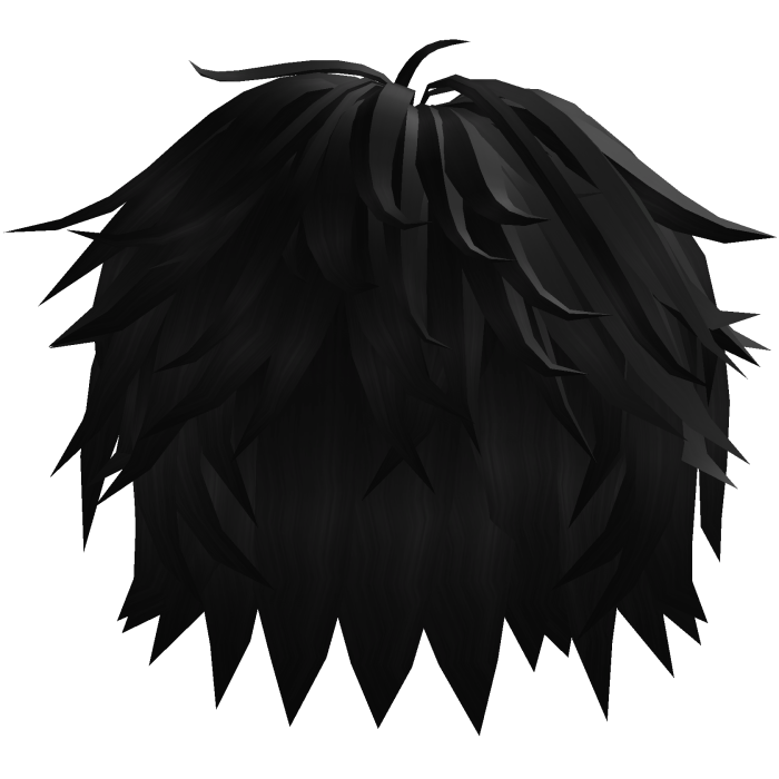 Black Fluffy Messy Layered Anime Hair 
