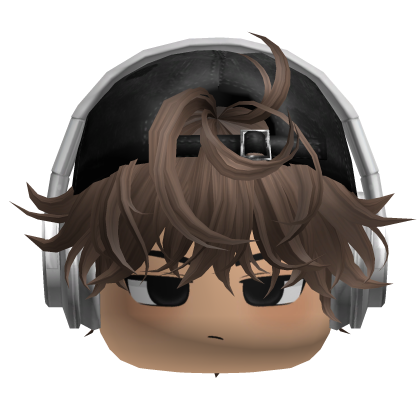Brown Hair w/ Headphones + Cap & Boy Face Roblox item