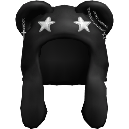 Grunge Bear Hat w/ Chains (Black)