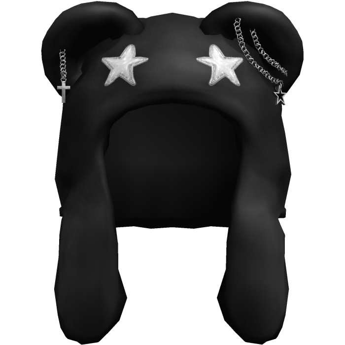 Grunge Bear Hat w/ Chains (Black)