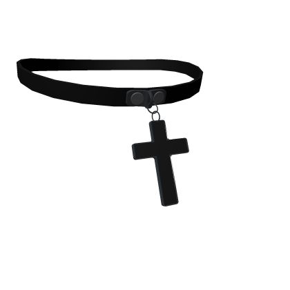 Black Choker w/ Cross