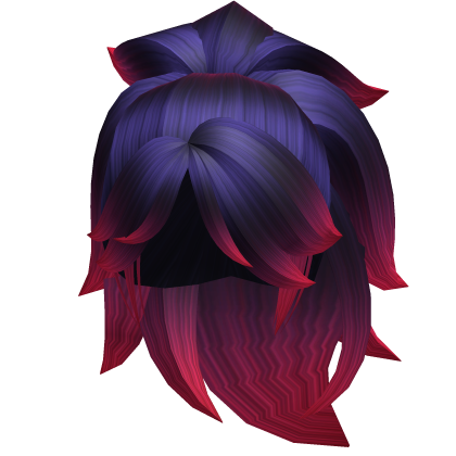 Cyber Hair Edge Ponytail (Purple&Pink) Roblox item