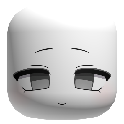 Calm Smile Chibi Face - White Roblox item