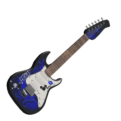 dusty blue scene electric guitar Roblox item