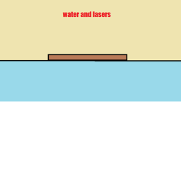 water and lasers