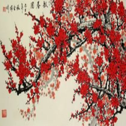 chinese-plum-blossom-painting Roblox decal