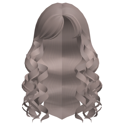 ♡ ꒰ Cute Long Curly Hair in Light Ash Roblox item
