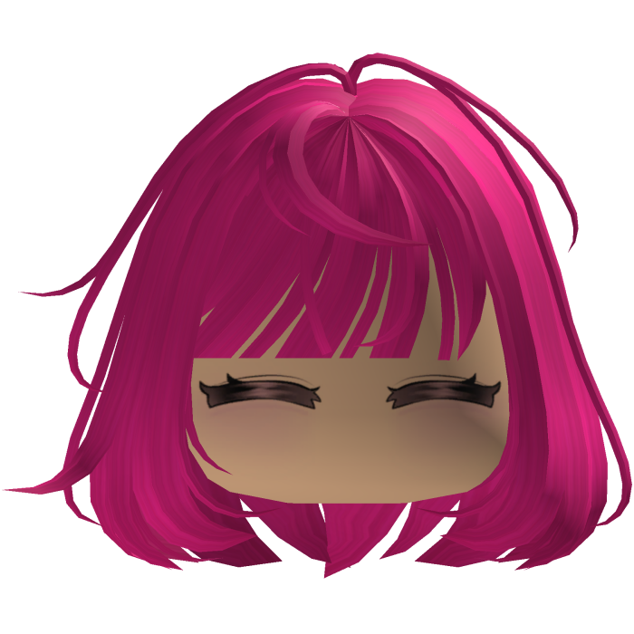 Cute emo y2k hair fluffy (pink)