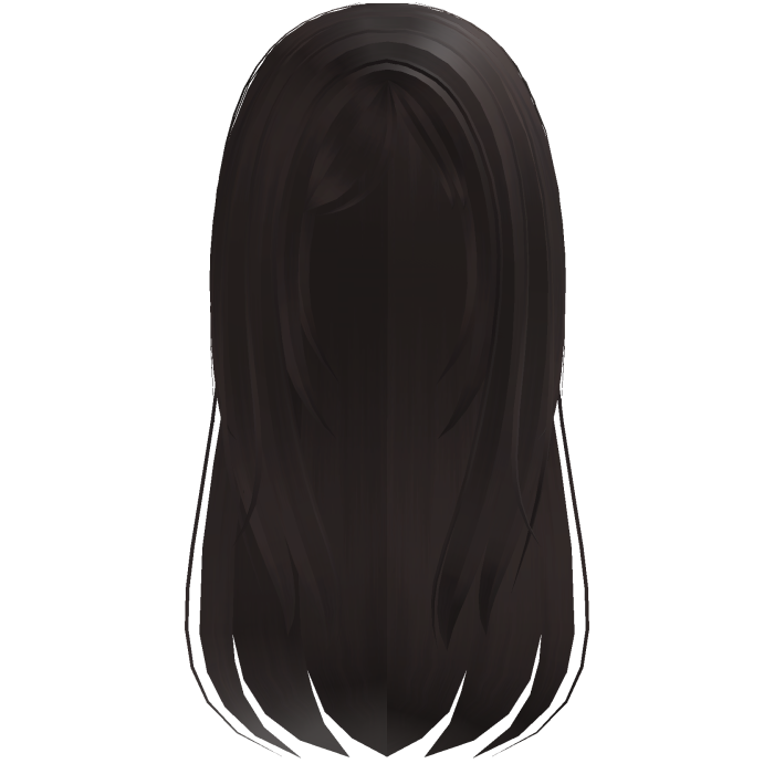 ʚ♡ɞ Straight Hair /w Bangs In Dark Brown