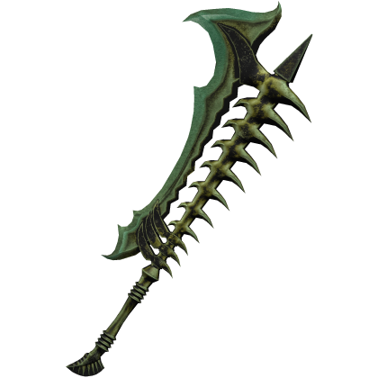Halloween Green Zombie Gothic Bone Axe thumbnail