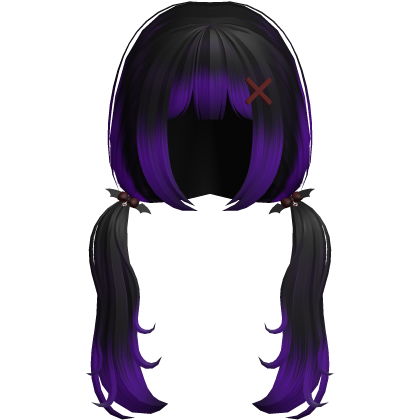 black purple vkei halloween pigtails