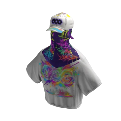 MOG - White Full Face Cover Riot T Shirt Roblox item render