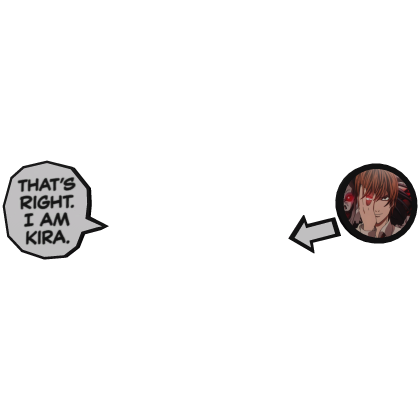 Light Yagami | Manga Text + Circle Pointer Roblox item