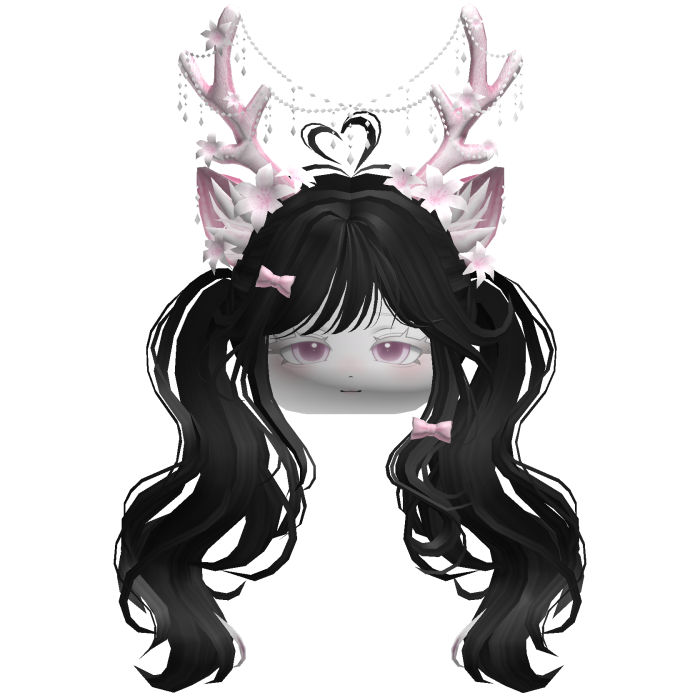 Ethereal Christmas Fairy Fawn Pigtails w/ Antlers