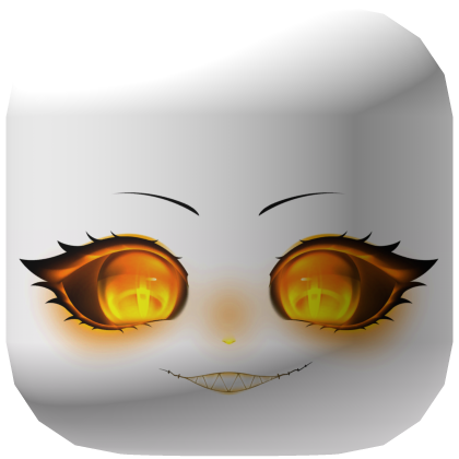 Halloween Evil Gold Cat Jester Face