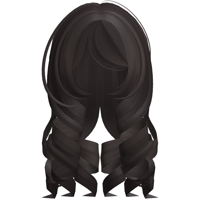 cute long curly princess doll hair in dark brown