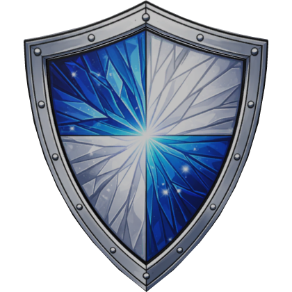Sliver & Blue Crystalized Membership Shield thumbnail