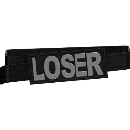 LOSER Black And White Belt (1.0) Roblox item