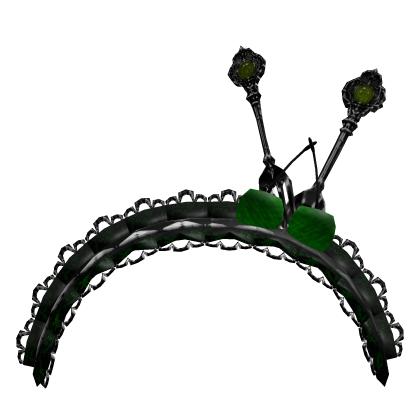 Emo Gothic Studded Antenna Headband Green