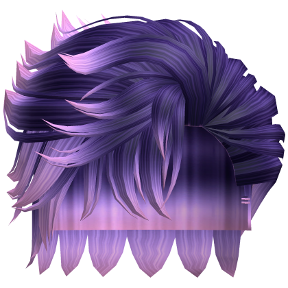 Messy Side Swept Emo Hair (Galaxy Purple) Roblox item