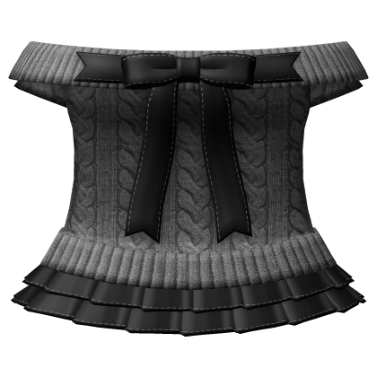 3.0 cute gothic grey sweater & black mini skirt thumbnail
