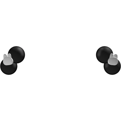 ∩∩ Cute Black Bunny High Pontail Hair Bobbles Roblox item