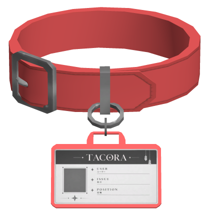 Cute Red ID card Choker / Collar 3.0 Roblox item