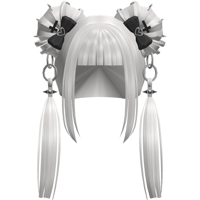 Gothic Twin Tails In White