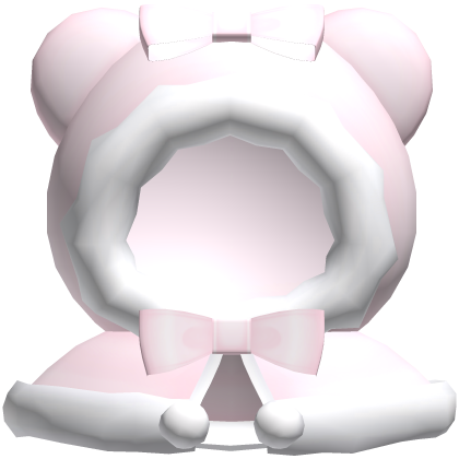 Cute Pink Winter Bear Hood 3.0 Roblox item
