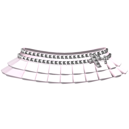 Studded Emo Pleated Skirt w/ Crosses (Light Pink) Roblox item