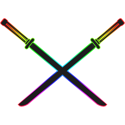 Cartoony Rainbow Katana Sword Pack