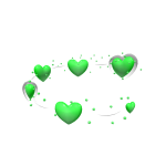 Swirling Heart Halo - Green