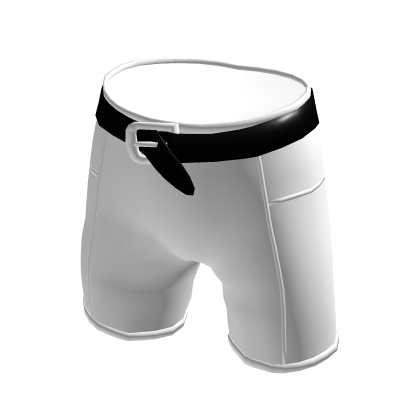 ❄ White Formal Shorts with Belt thumbnail