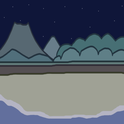 Monster island beach night Roblox decal