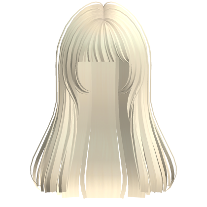 Long Straight Pretty Hime Cut Hair Pastel Yellow Roblox item