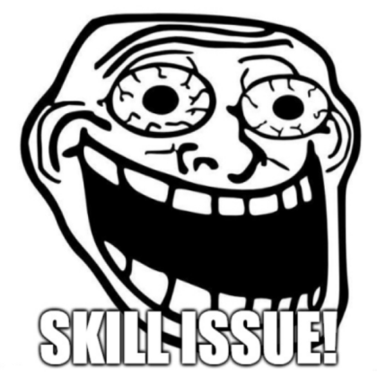 Skill Issue Troll Face! Roblox decal