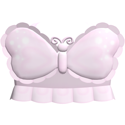 ♡ kawaii pink butterfly bubbly top Roblox item