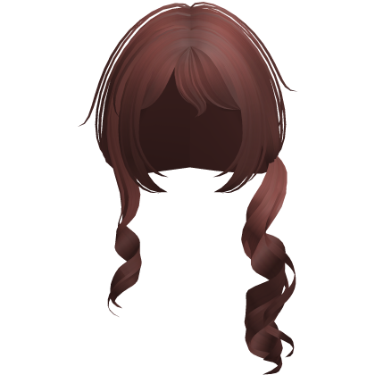 red spiral cutesy shoujo low side ponytail