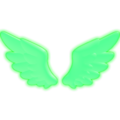 [EMISSIVE] Glowing Green Angel Wings Roblox item