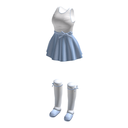 💙 Cute Kawaii Blue Dress and Socks
