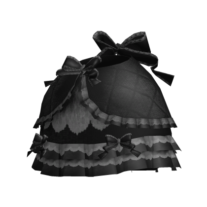 dark ruffled rococo / victorian skirt black Roblox item