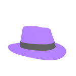 Purple Neon Fedora