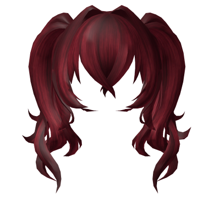 Cute Messy Anime Twintails Hair - Cherry Red Roblox item