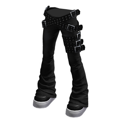 Y2K Flare Bottoms Black