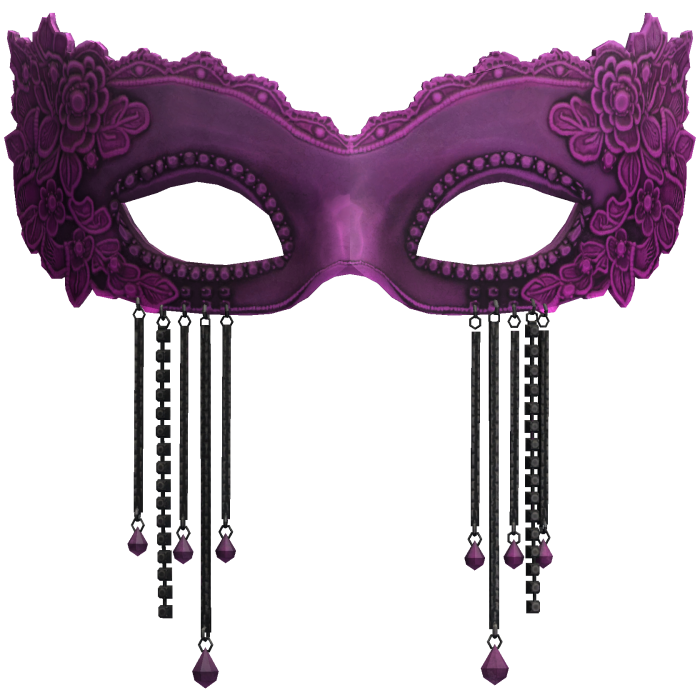 Purple Gothic Lace Masquerade Mask