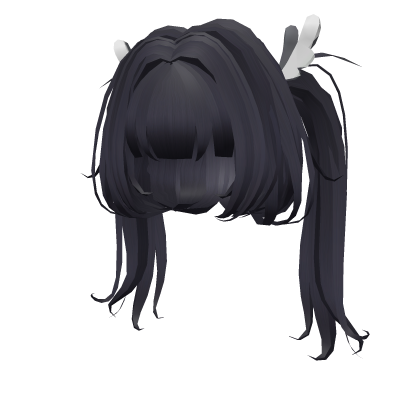 Twintails  With Wing Bow - Black Roblox item