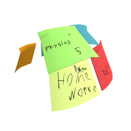 Sticky Note On Head Papers